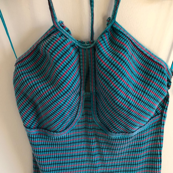 Free People Terra maxi dress ribbed halter teal - Picture 3 of 10